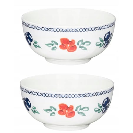 SALATERKA MISKA 2x 14 cm FOLKLOR na śniadanie zupę płatki jedzenie desery