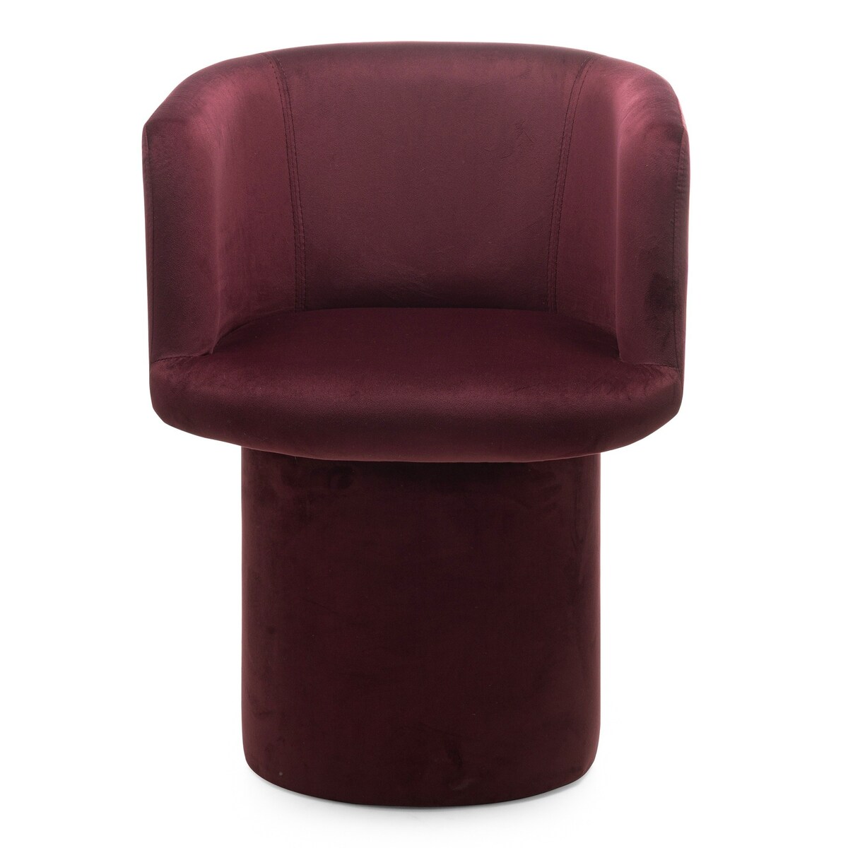 Fotel obrotowy, welur, burgundowy Haco