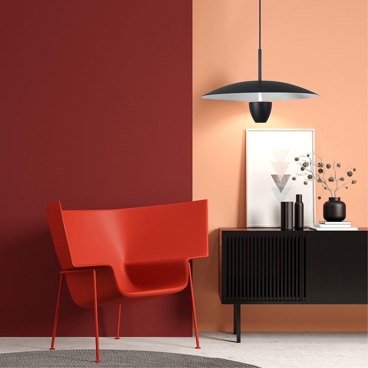 Lampa wisząca Light Prestige Ufo czarny LED CCT 3000K/4000K/6000K (regulowana) 1 szt.