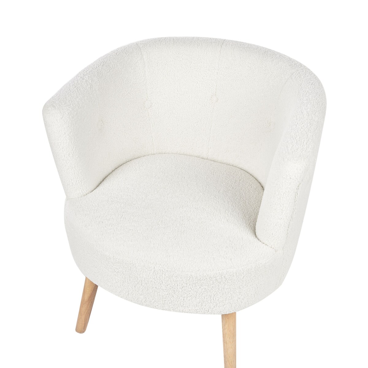 Fotel ODENZEN Boucle Biały