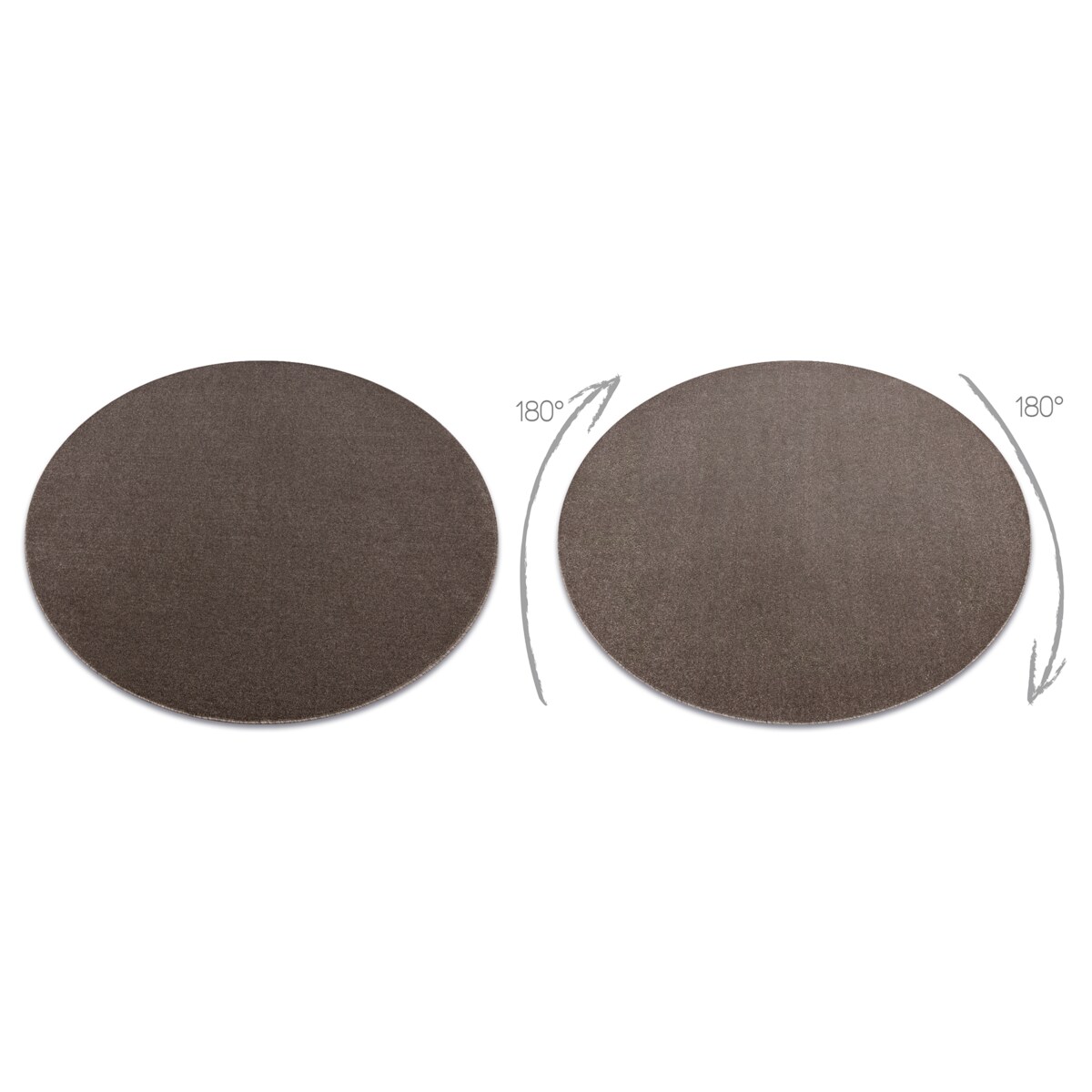 Dywan ETON PLUS koło mocca Melanż brązowy koło 100 cm