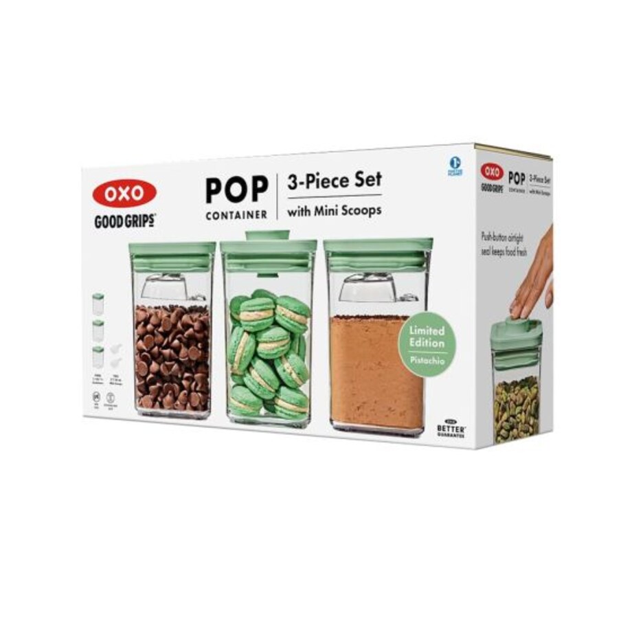 Zestaw 3 pojemników Pistachio Pop Oxo