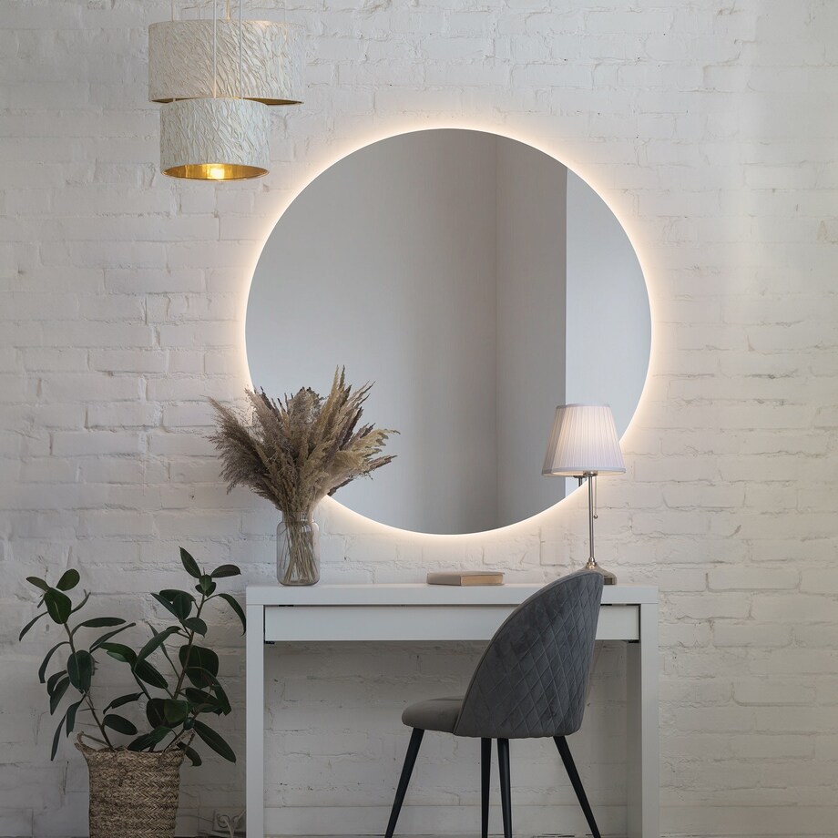 Lustro łazienkowe okrągłe z podświetleniem - KOŁO LED