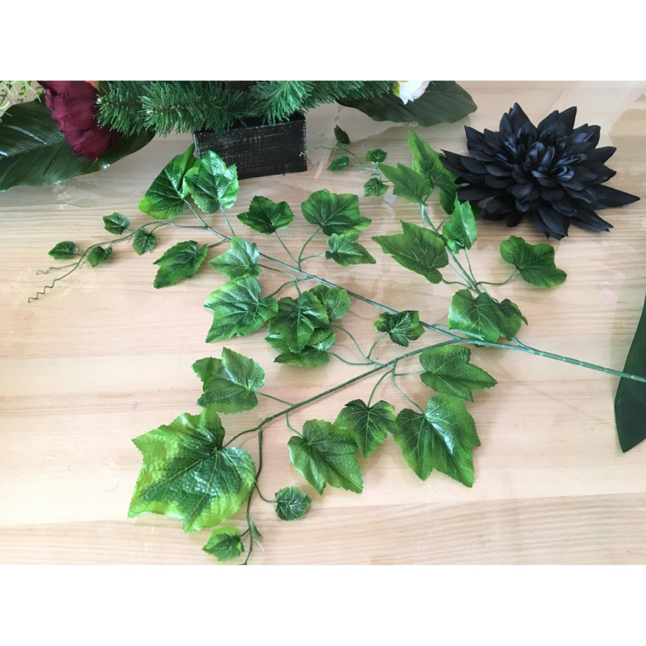 FIKUS sztuczny gałązka dodatek winorośl stroik duży liść do stroika bukietu