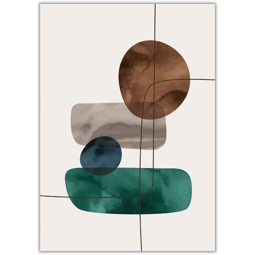 plakat abstract shapes 2 21x30 cm