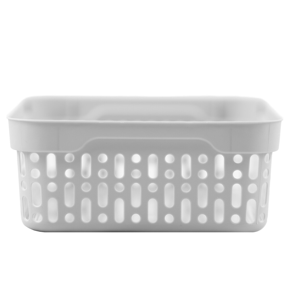 Koszyk Ażurowy Koszyczek S Plastikowy Na Kosmetyki Do Łazienki Pudełko Pojemnik Do Szuflady Jasnoszary