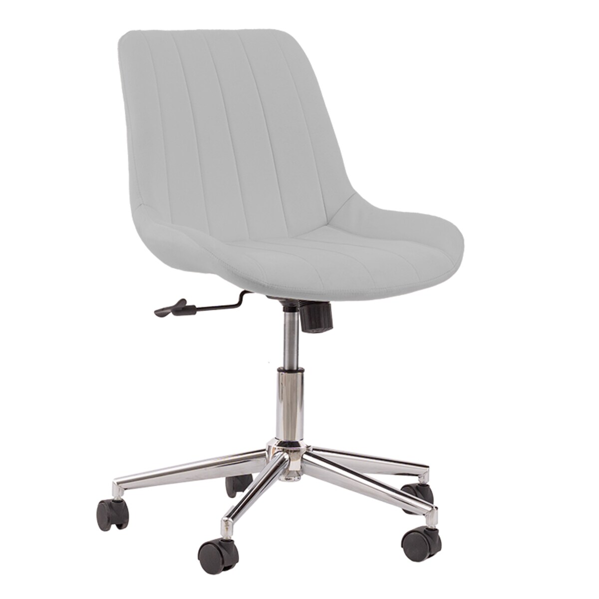 Fotel biurowy krzesło obrotowe szare regulowane do biura