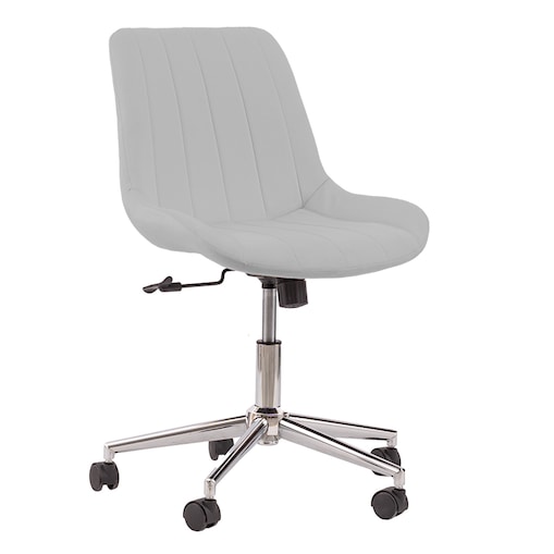 Fotel biurowy krzesło obrotowe szare regulowane do biura