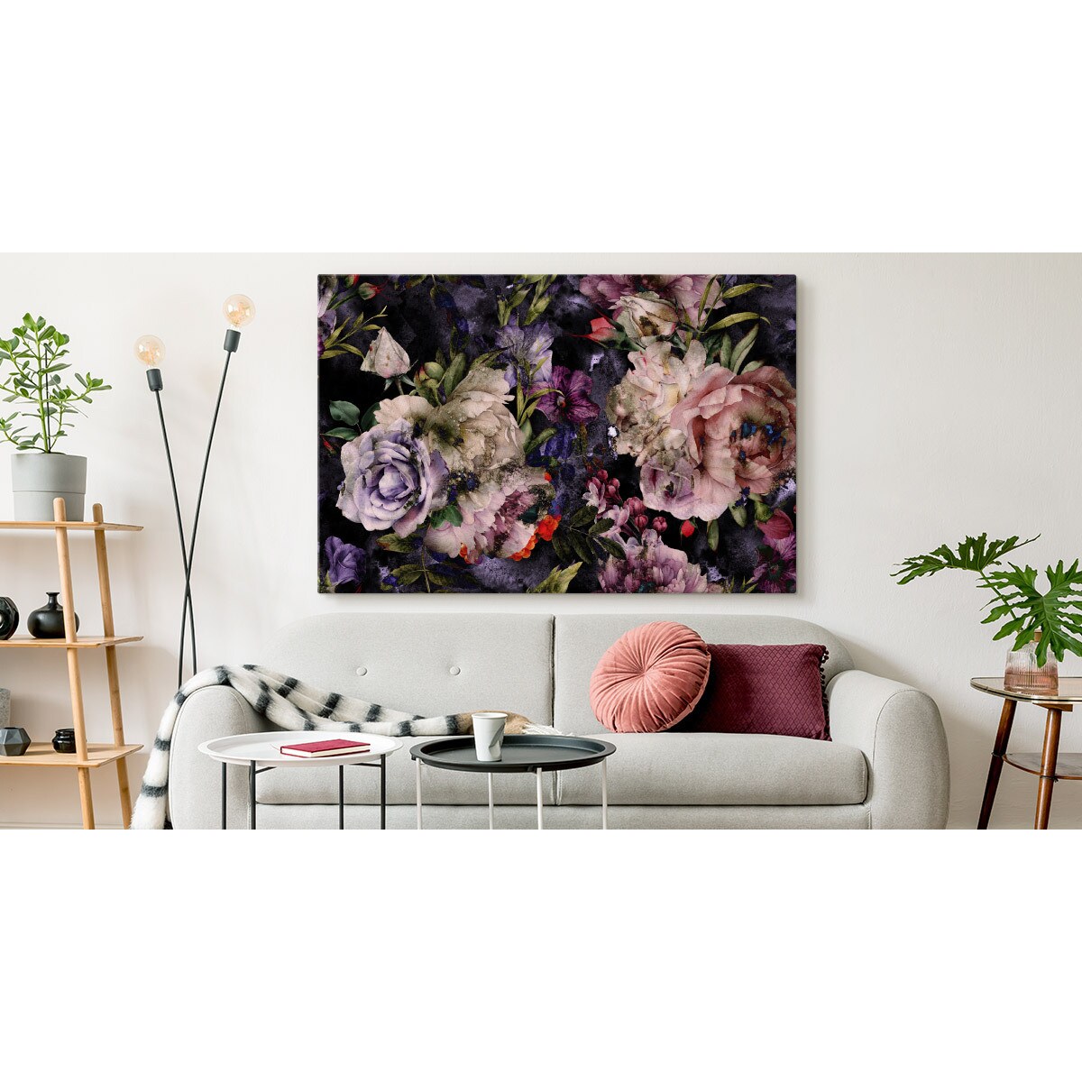 Obraz na płótnie piwonie w stylu retro 120x80cm