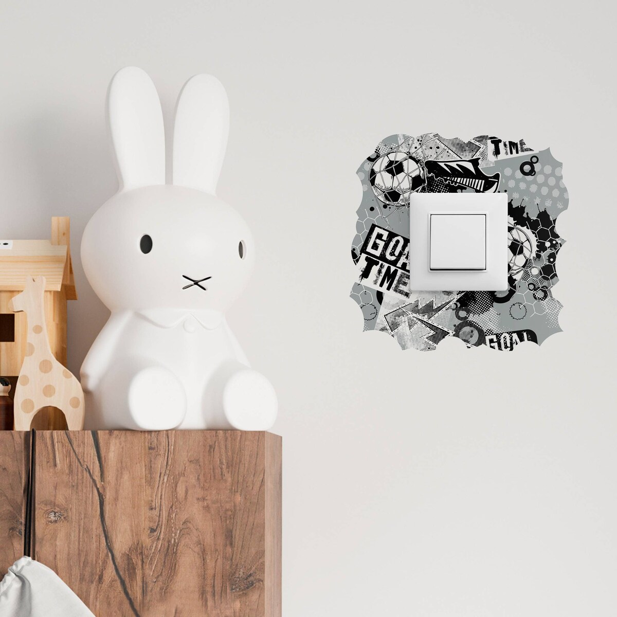 Naklejka Pod Kontakt Do Pokoju Dzieci Piłka Nożna Graffiti Abstrakcja 20x20cm