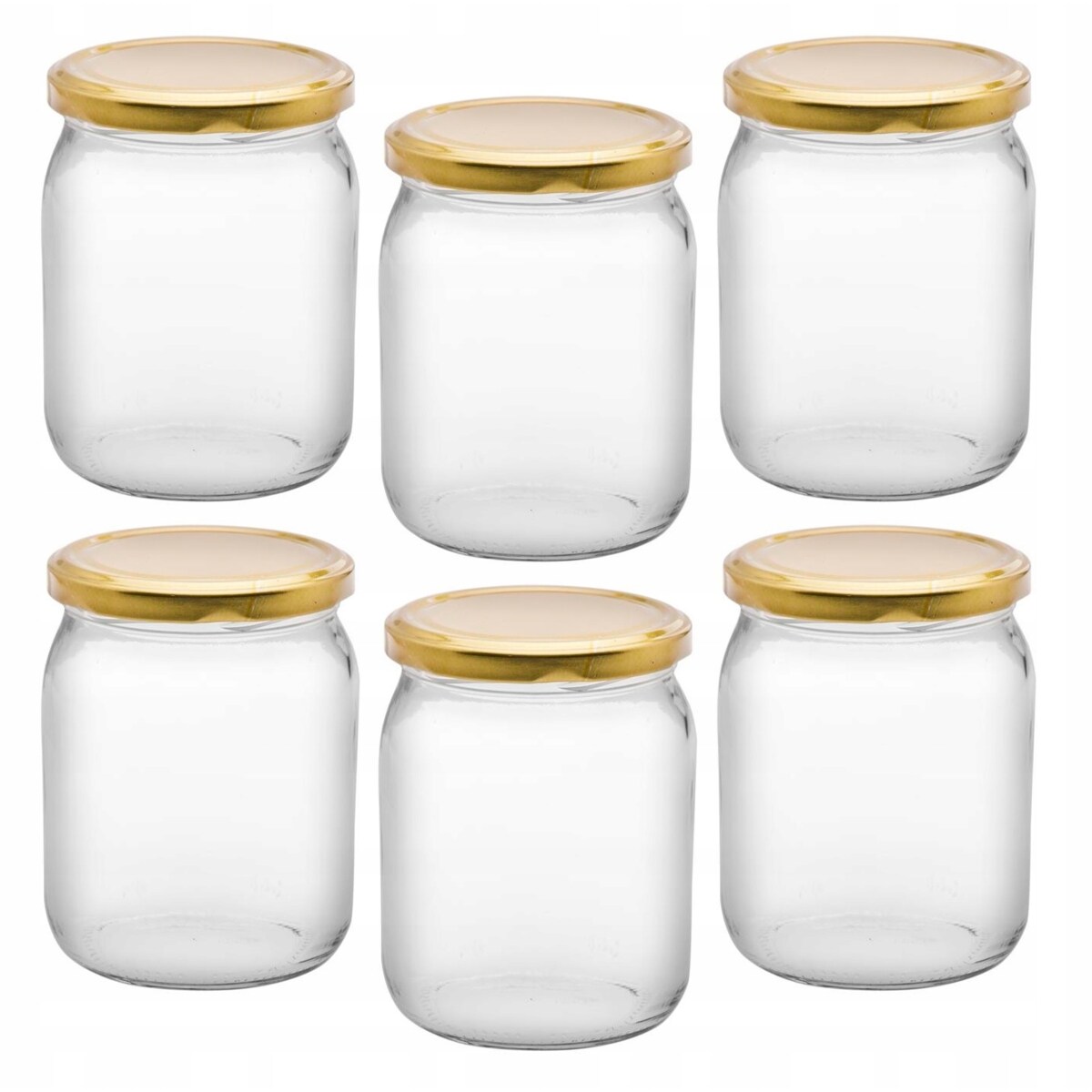 6x SŁOIK SZKLANY z nakrętką 500 ml na dżem weki przetwory ogórki papryka