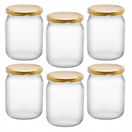 6x SŁOIK SZKLANY z nakrętką 500 ml na dżem weki przetwory ogórki papryka