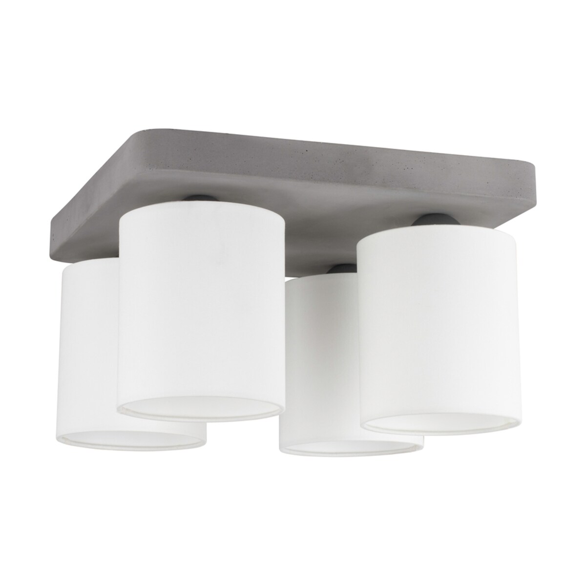 Lampa Sufitowa BRITOP Lighting 4xE27 Max.25W Klasyczny Szary Beton z Białą Tkaniną, Polski Producent, 1 szt.