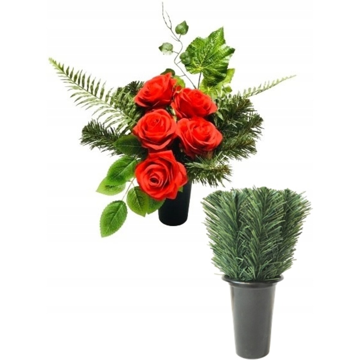 GOTOWY STROIK RÓŻA mamy wkład do flakonu wazonu wiązanka na cmentarz KWIATY