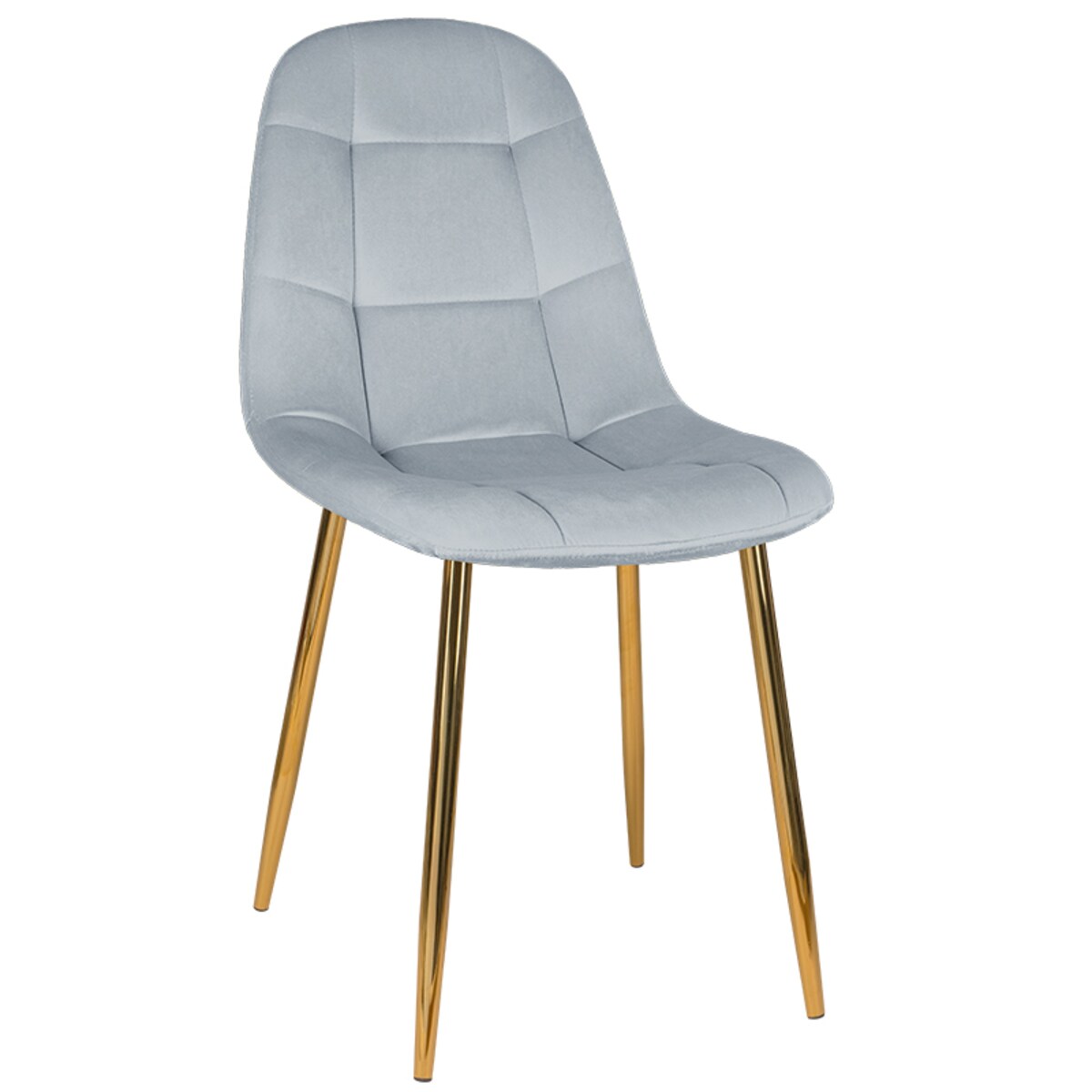 Krzesło tapicerowane welurowe do salonu jadalni glamour pikowane złote