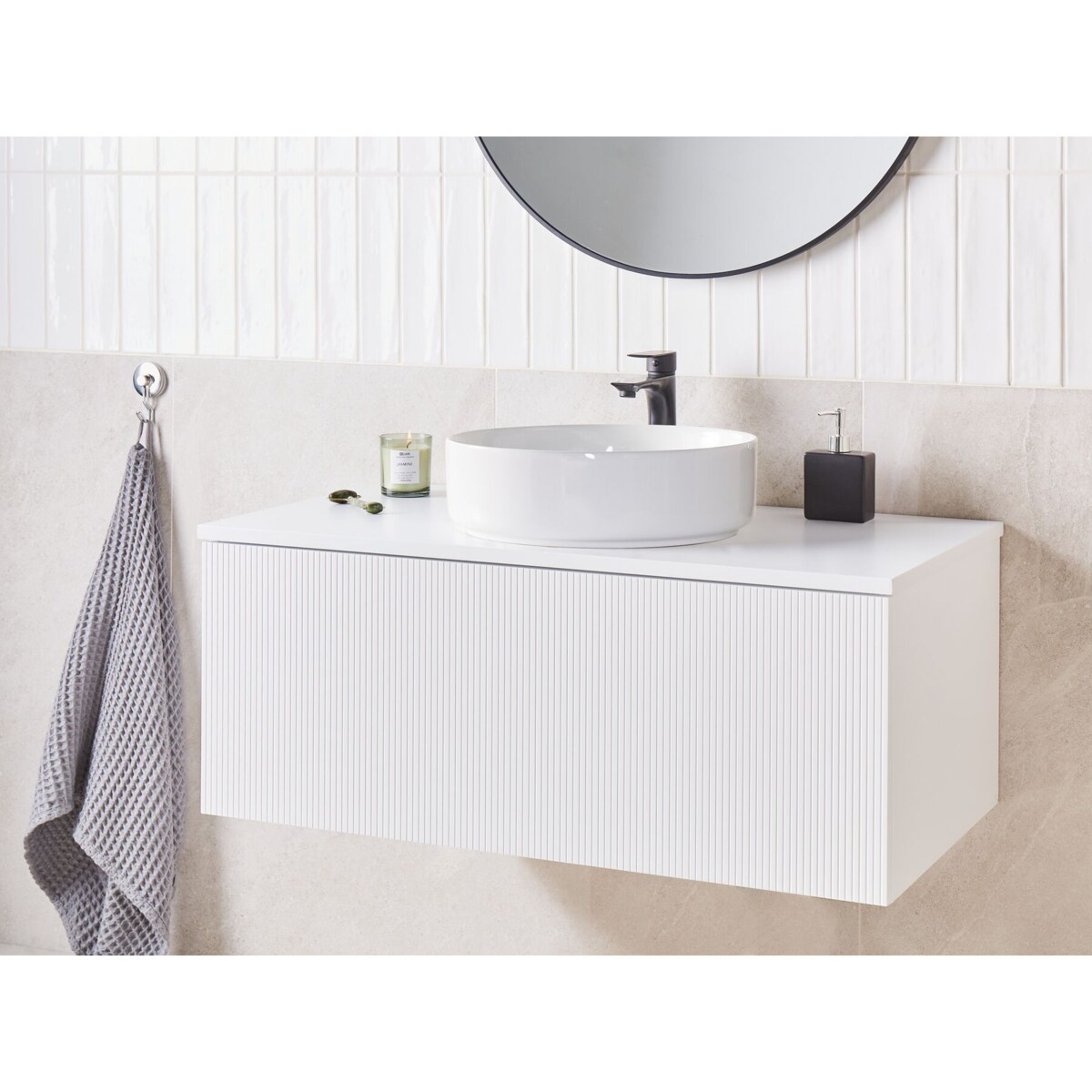 Szafka łazienkowa wisząca 100 x 52 cm biała ALZIRA