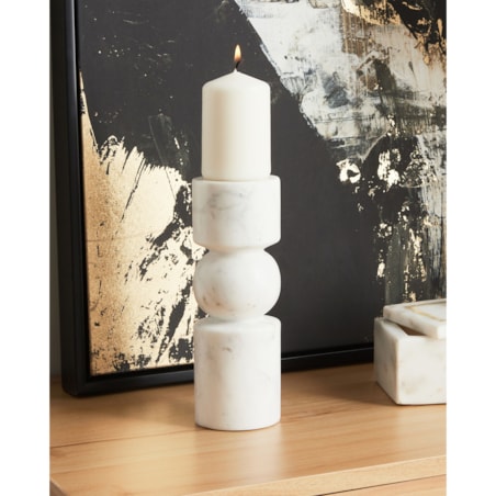 Świecznik marmurowy biały IOANNINA