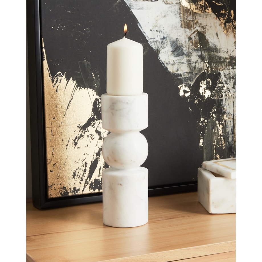 Świecznik marmurowy biały IOANNINA