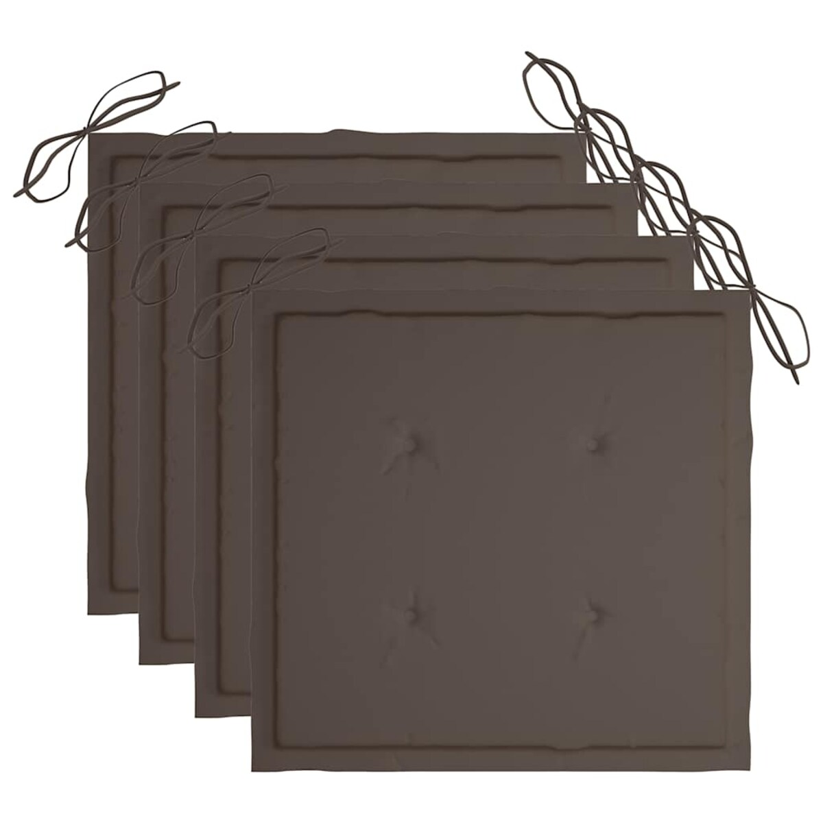 vidaXL Krzesła ogrodowe z poduszkami, 4 szt., szare, akacjowe