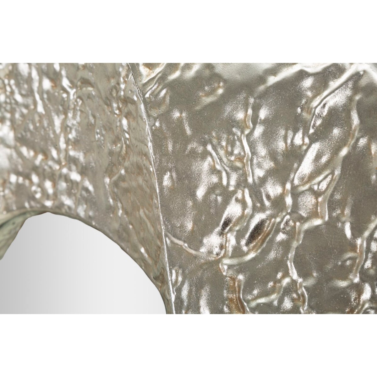 Lustro ścienne Argelux Oval, kolor srebrny, żelazo i płyta MDF, 87,5 x 6,5 x 128 cm, kształt owalny, do salonu i przedpokoju, Mauro Ferretti
