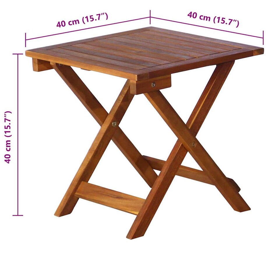 vidaXL Leżaki z poduszkami i stolikiem, 2 szt., lite drewno akacjowe