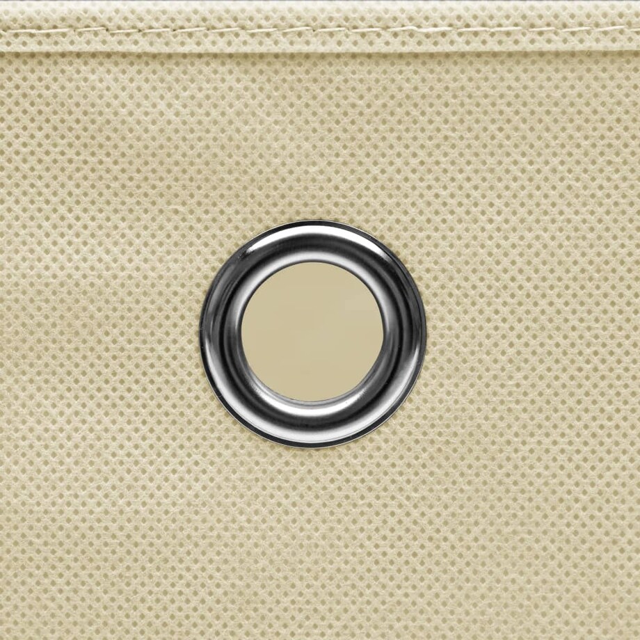 vidaXL Pudełka, 4 szt., kremowe, 32x32x32 cm, tkanina