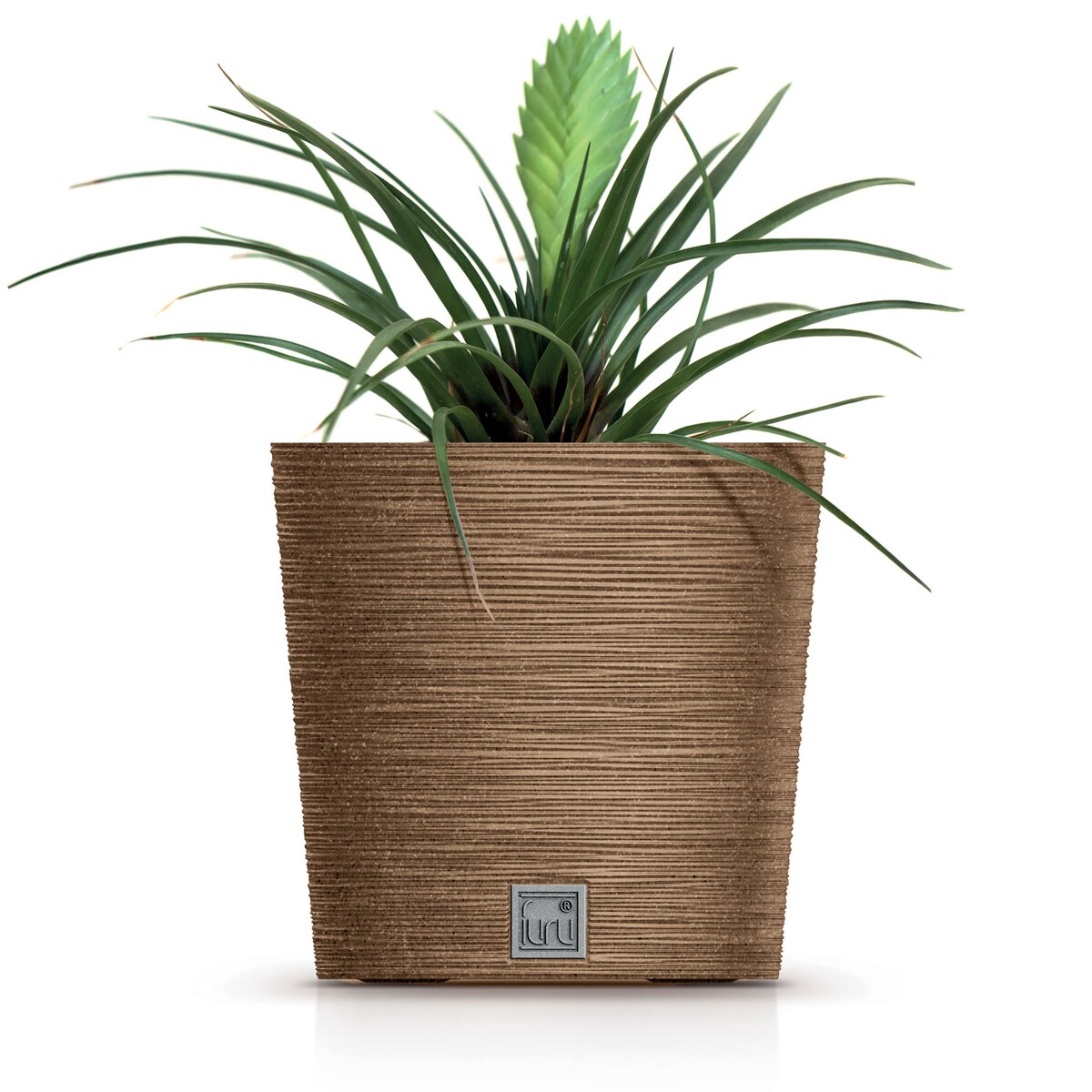 Doniczka Donica Ogrodowa 25 Cm Okrągła Na Taras Do Ogrodu Domu Eco Wood Kawa