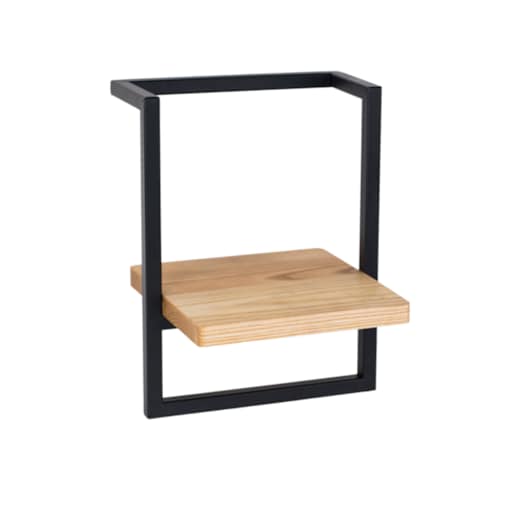 Kwietnik na Ścianę Ścienny Półka Loft do Zawieszenia Czarny Dąb Kwiaty