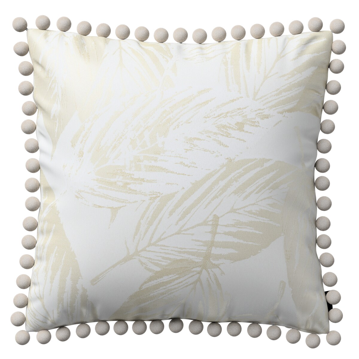Poszewka Wera na poduszkę 45x45 ecru liście