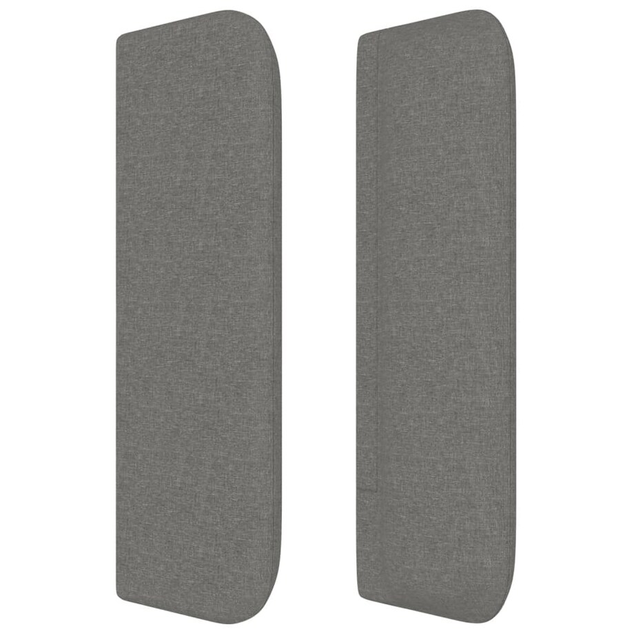 vidaXL Zagłówek uszak, ciemnoszary, 93x16x78/88 cm, tkanina