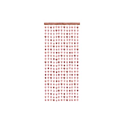 Kurtyna - Serca, różowe złoto, 100x245 cm