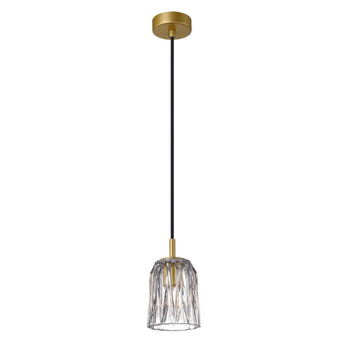 Zwieszana lampa Tazza P0590-01A-V7AC Zumaline szklana złoty przezroczysty