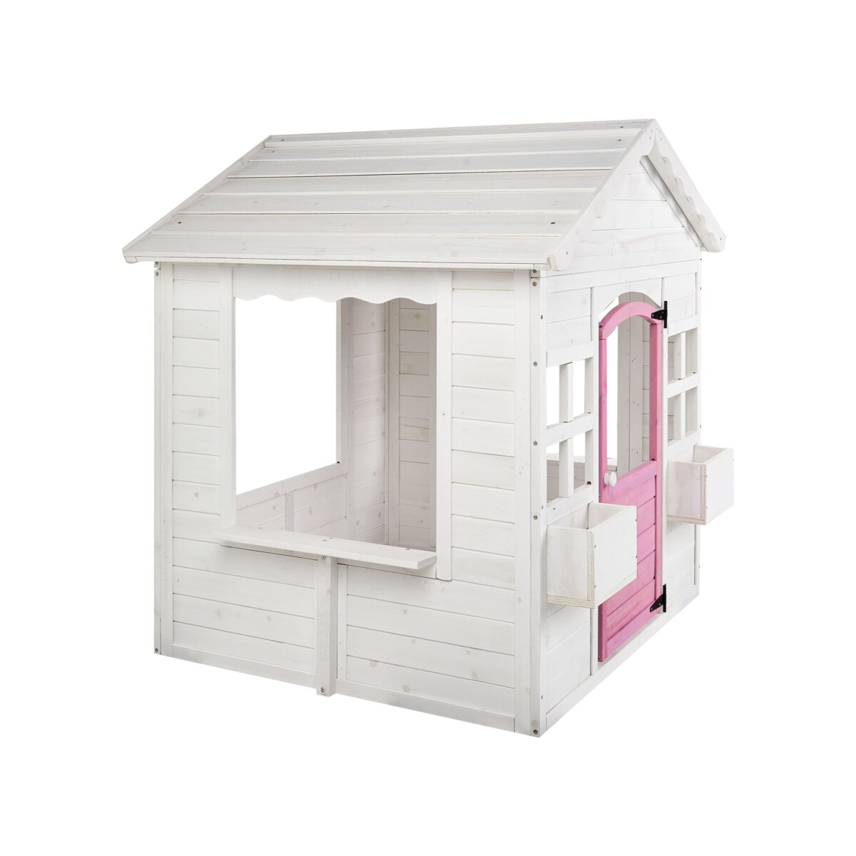 Domek ogrodowy dla dzieci drewniany biały NIKAIA