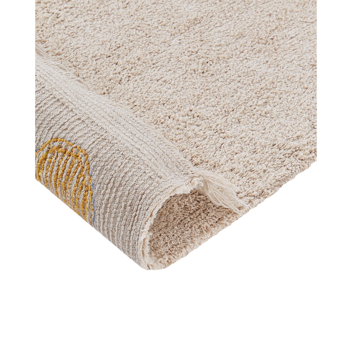 Dywan dziecięcy bawełniany 140 x 200 cm beżowy z żółtym DARDERE