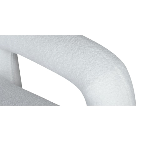 Fotel wypoczynkowy 75x87x81,5 cm TUBITA - II biała boucle