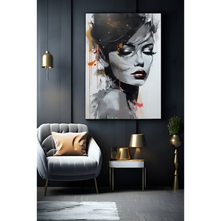 Obraz Na Ścianę Twarz KOBIETY Abstrakcja 80x120cm