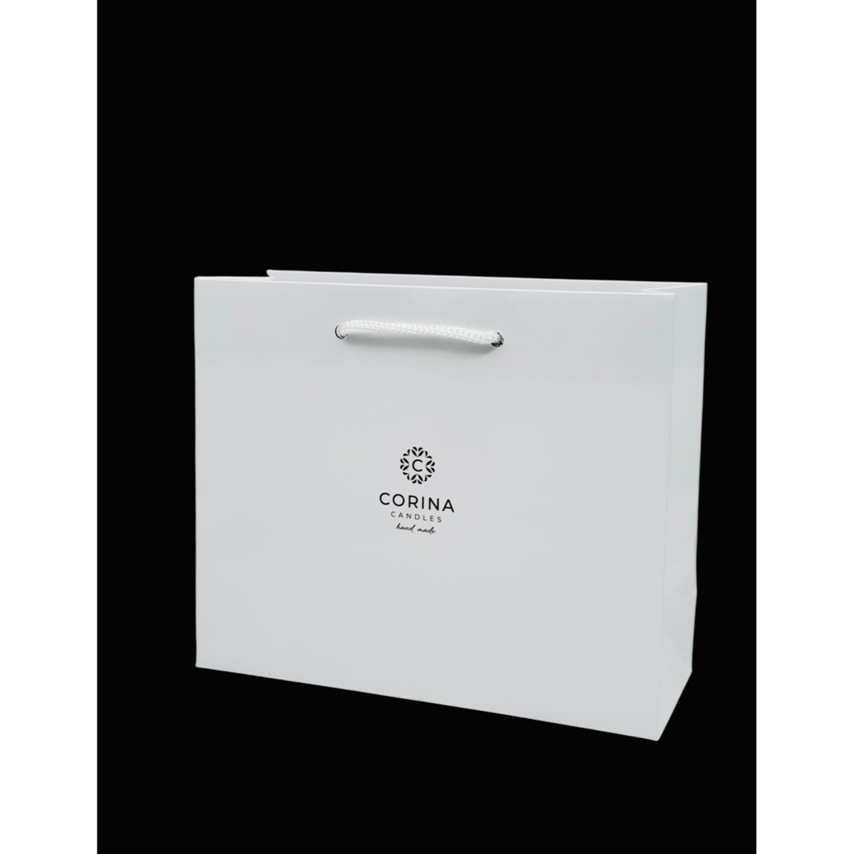 Torba prezentowa Corina Candles w kolorze białym – rozmiar M, premium