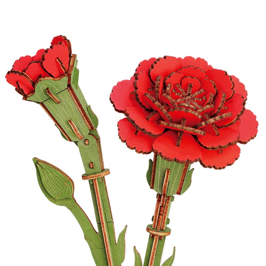 Czerwony goździk DIY - kwiaty Robotime