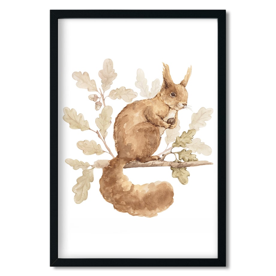 Plakat dla dzieci Wiewiórka 20x30