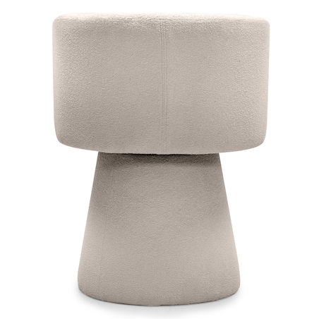 Krzesło tapicerowane obrotowe beżowe bouclé Nalf