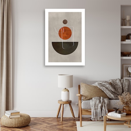 Obraz na płótnie, Okręgi i kształty boho