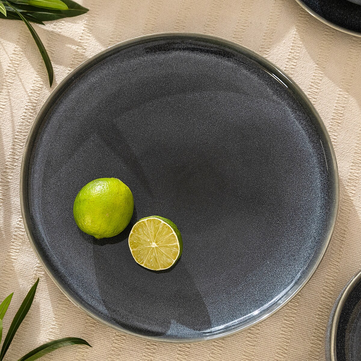 EDA Talerz obiadowy 6 szt., niebieski/szary/beżowy