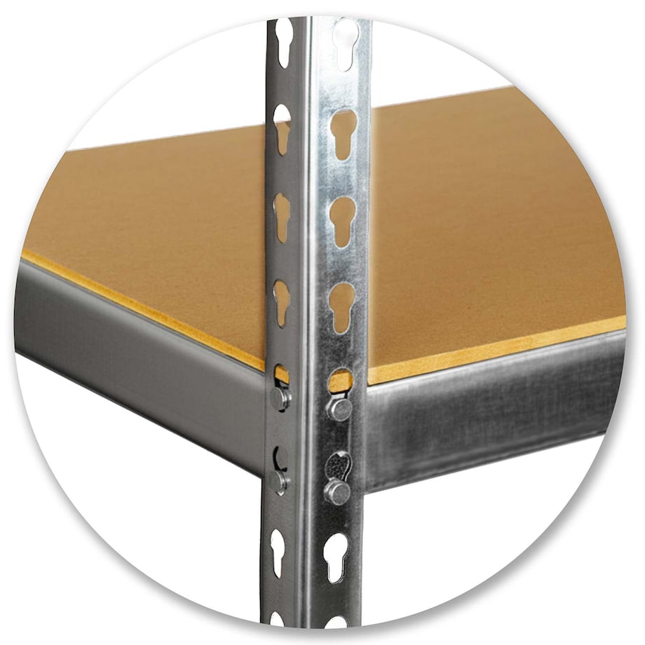 Regał metalowy magazynowy Humberg HR-853 srebrny 183 x 90 x 40 cm 4853