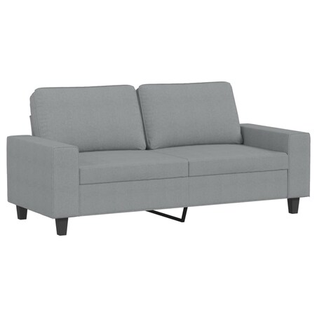 vidaXL Sofa 2-osobowa, jasnoszara, 140 cm, tapicerowana tkaniną