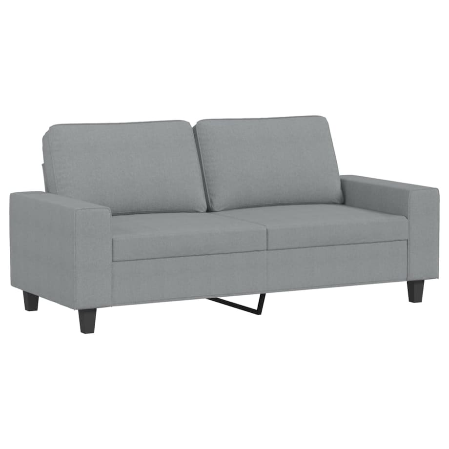 vidaXL Sofa 2-osobowa, jasnoszara, 140 cm, tapicerowana tkaniną