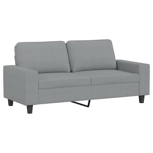 vidaXL Sofa 2-osobowa, jasnoszara, 140 cm, tapicerowana tkaniną