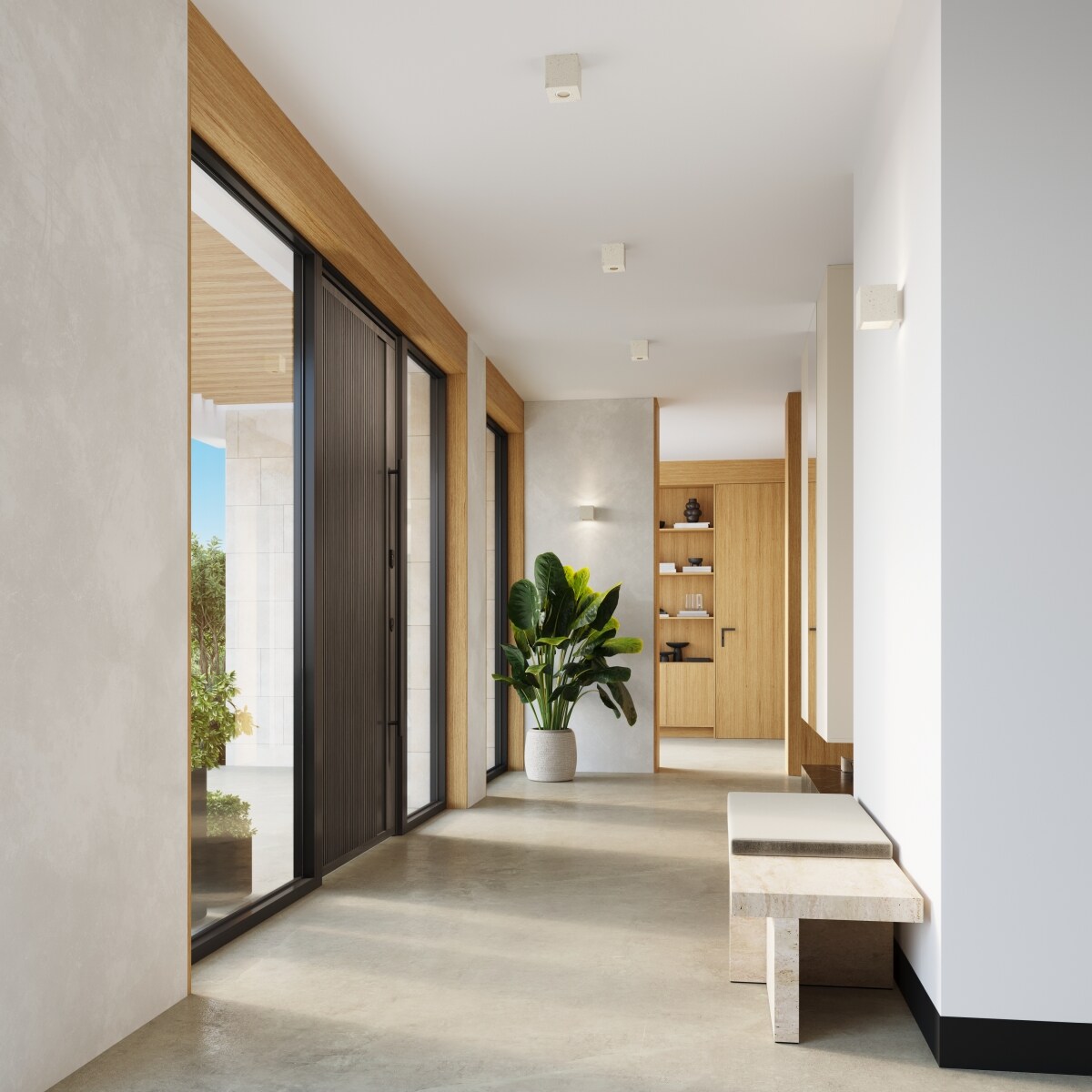 Plafon QUAD beton beżowy