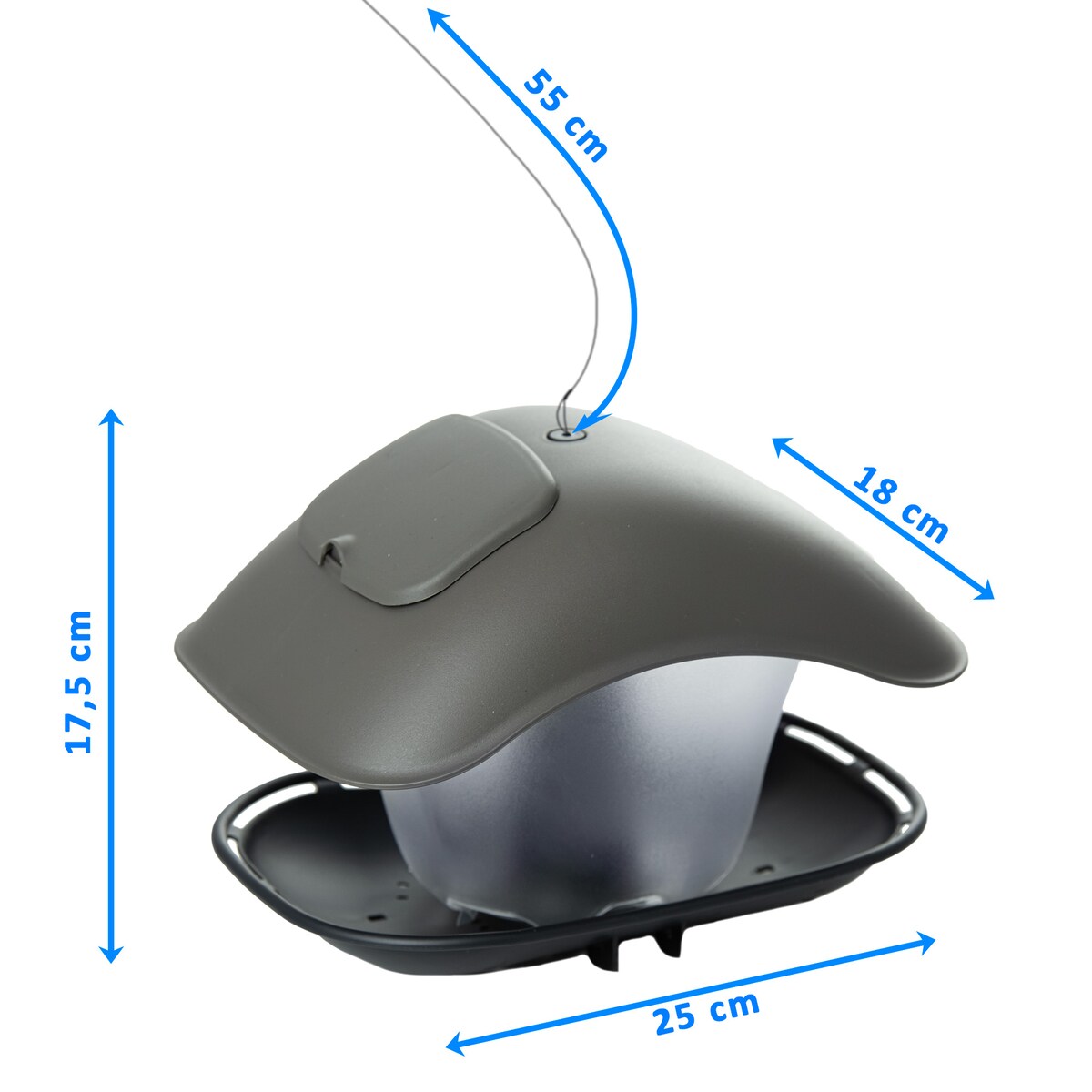 Karmnik Dla Ptaków 25X18 Cm Stojący Wiszący Na Zimę Plastikowy Square Budka