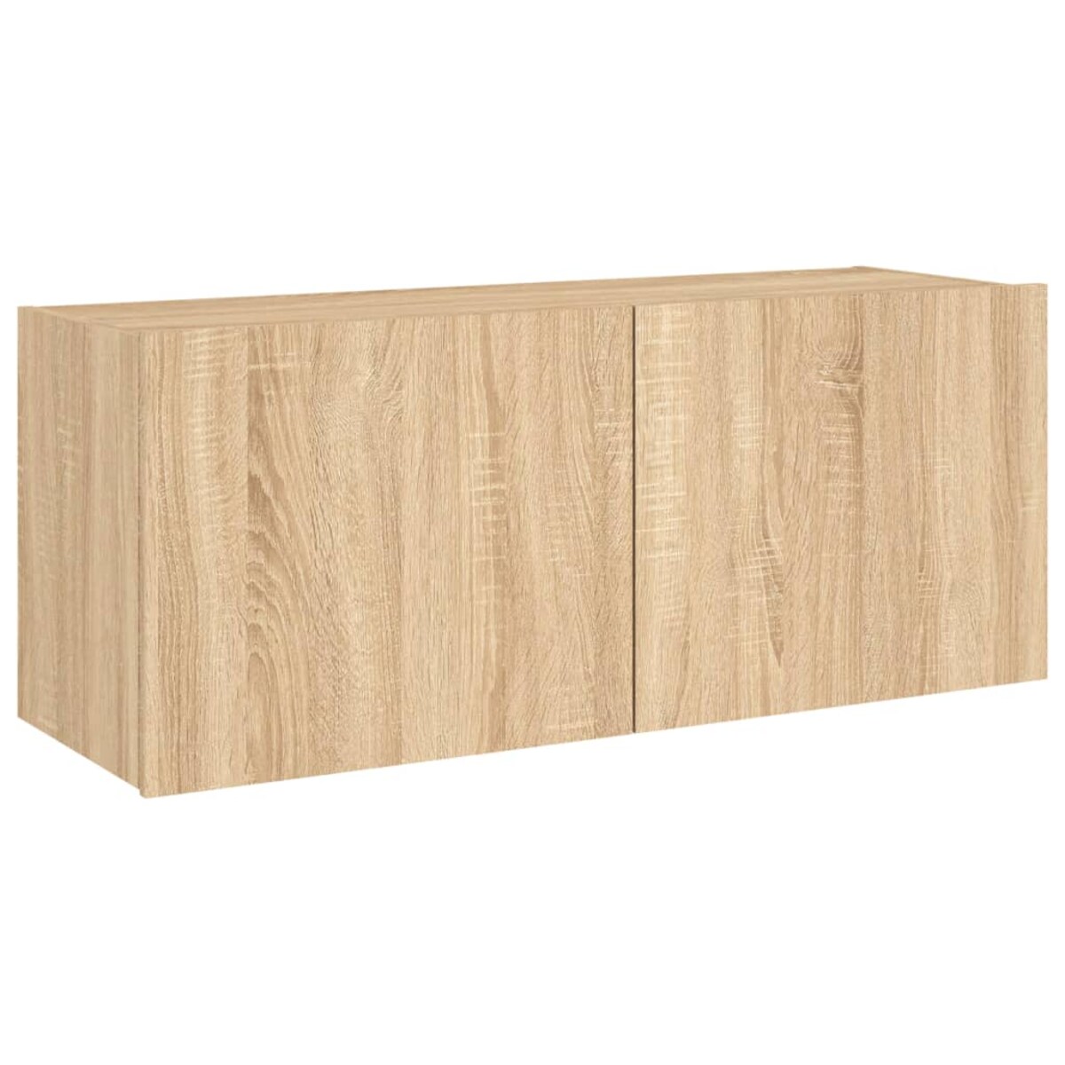 vidaXL Ścienna szafka TV z LED, dąb sonoma, 100x35x41 cm