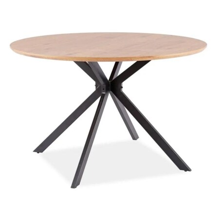 Stół okrągły ASTER 120x120 dąb/czarny